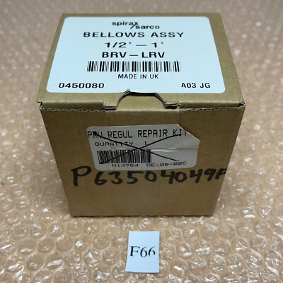 NEW || IN BOX- Spirax Sarco Bellows Assembly 1/2 -1  BRV-LRV || Fast Shipped 
