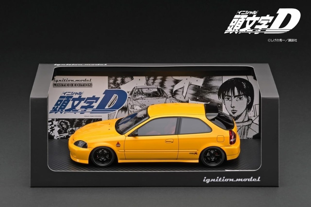 Finished Product ignition model 1/18 Honda CIVIC EK9 Type R