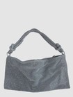 Cult Gaia Women's Silver Hera Nano Rhinestone Shoulder Slouchy Top Handle Bag.