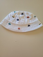 THE CHILDREN'S PLACE 18 24 month sun bucket hat beach pool cars white multi baby