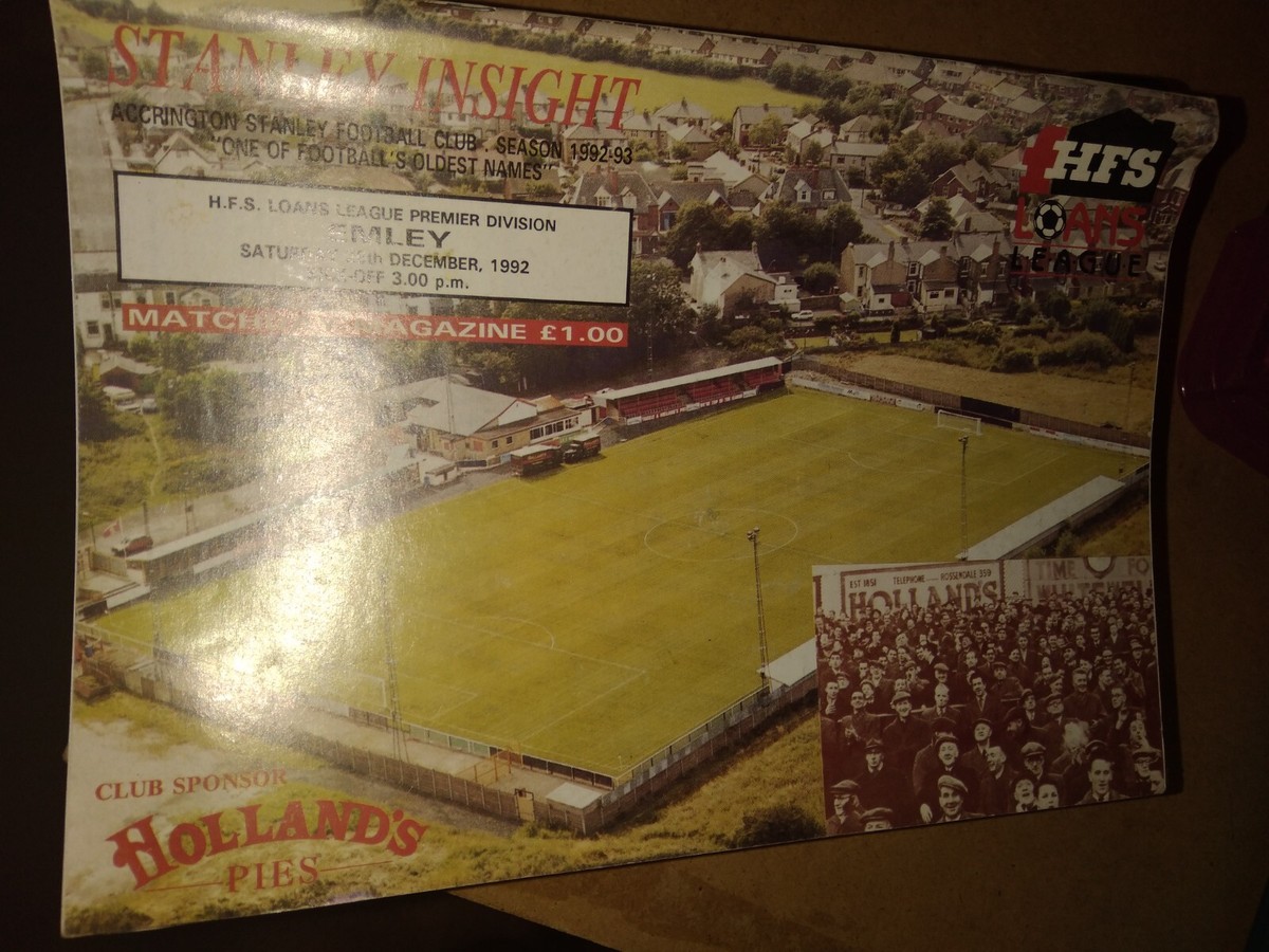 Accrington Stanley v Emley 1992/93 UK