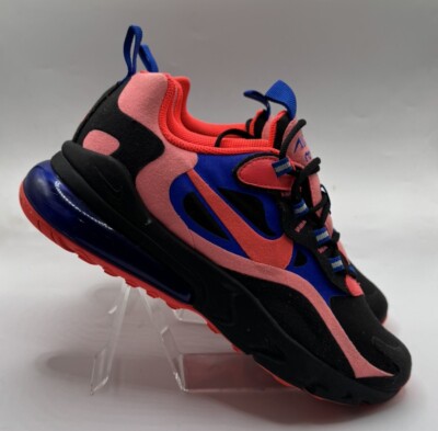 Nike Air Max 270 React (GS) Size 6.5Y Sneakers Black Flash Crimson CT1579 001