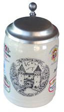 Sammelkrug Bier limitiert Amberg Imker Bienen Steinkrug Zinndeckel 0,5 l #620iS