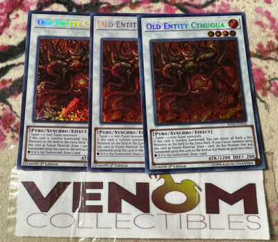 3x (M/NM) - Old Entity Cthugua - SHVA-EN016 - Secret Rare - 1st Edition YuGiOh