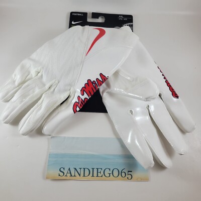 NIKE VAPOR KNIT NCAA OLE MISS RECEIVER FOOTBALL GLOVES DX5256-116 