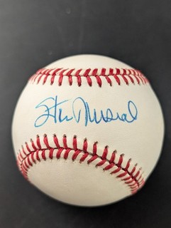 Stan Musial HOF St Louis Cardinals Signed ONL Baseball AUTO JSA COA