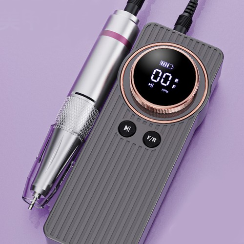 Nail Polisher Rechargeable High Speed Electric Nail File Machine Back Clip - Photo 4/12