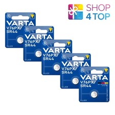 5 VARTA V76PX SR44 BATTERIES SILVER 1.55V COIN CELL WATCH 1BL BLUE EXP 2027 NEW