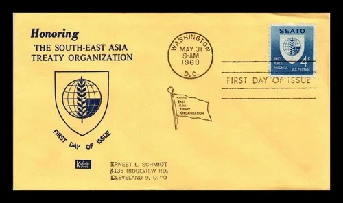 US COVER HONORING SEATO FIRST DAY OF ISSUE KOLOR KOVER