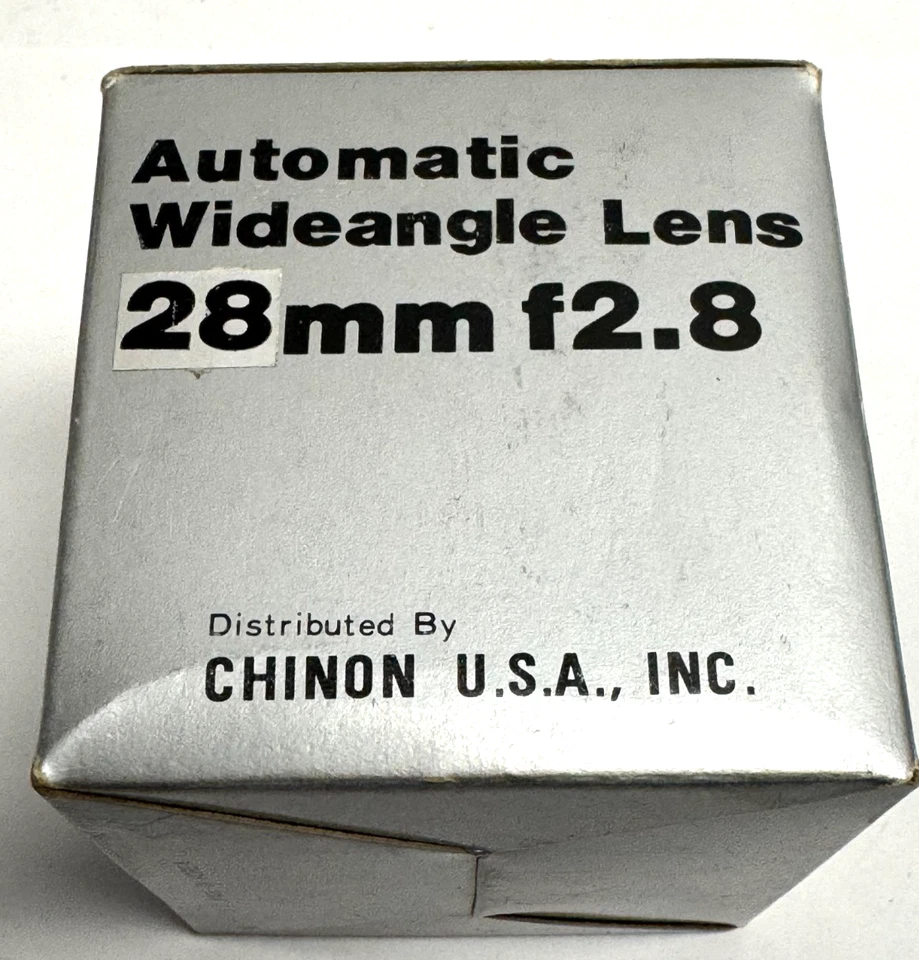 复古 CHINON 亲笔签名 CHINON 28 毫米 F/2.8 宽角带盖 M42 SCREWMOUNT — 第 4/4 张图片