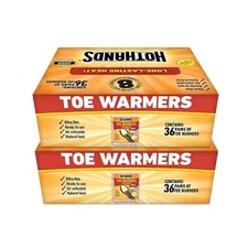 HotHands Toe Warmers  72  Pairs ( 144 Total ) Up to 8 Hours Of Heat 2 pack of 36