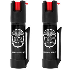 2 Police Magnum pepper spray .75oz bottom clip self defense security protection