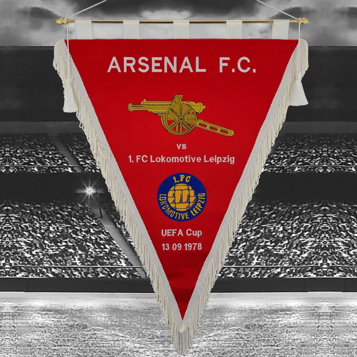 Grand Fanion Officiel Arsenal – Vintage Banderole De Match Pennant