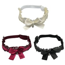 Bells Bows Lace Thigh Garter,Adjustable Leg Rings Elastic Leg Garters Belt 1Pair