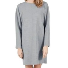 Everlane Thick Scuba Knit Sweater Tunic Dress - Heather Gray Size XS