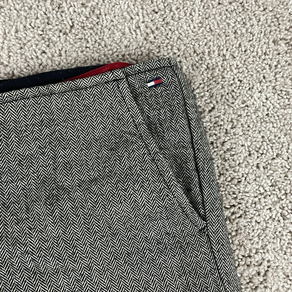 Vintage Tommy Hilfiger Pants Women’s 30x30 Flared Wide Herringbone Wool Y2K T653 - Image 4 of 4