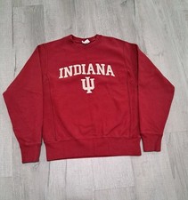 Vintage 90s Champion Reverse Weave Red INDIANA University Hoosiers Sweatshirt S
