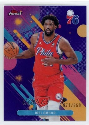 2025-26 Topps Finest Common Purple Refractor /250 Joel Embiid #30 1s2h