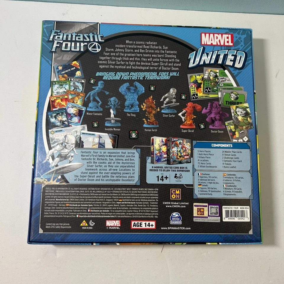Marvel United Fantastic Four Expansion Box CMON Open Box Complete - Image 2 of 4