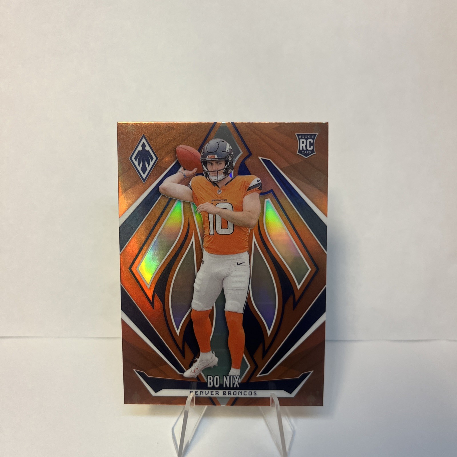 2024 Panini Phoenix Bo Nix Rookie #159 Orange Prizm Color Match Denver Broncos