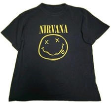 True Original Vintage Nirvana T-shirt 1992 Kurt Cobain Smiley Face 