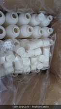 25 PCS Empty White HDPE Bottle 8oz-Cosmo Round Plastic Bottles with lids  seal