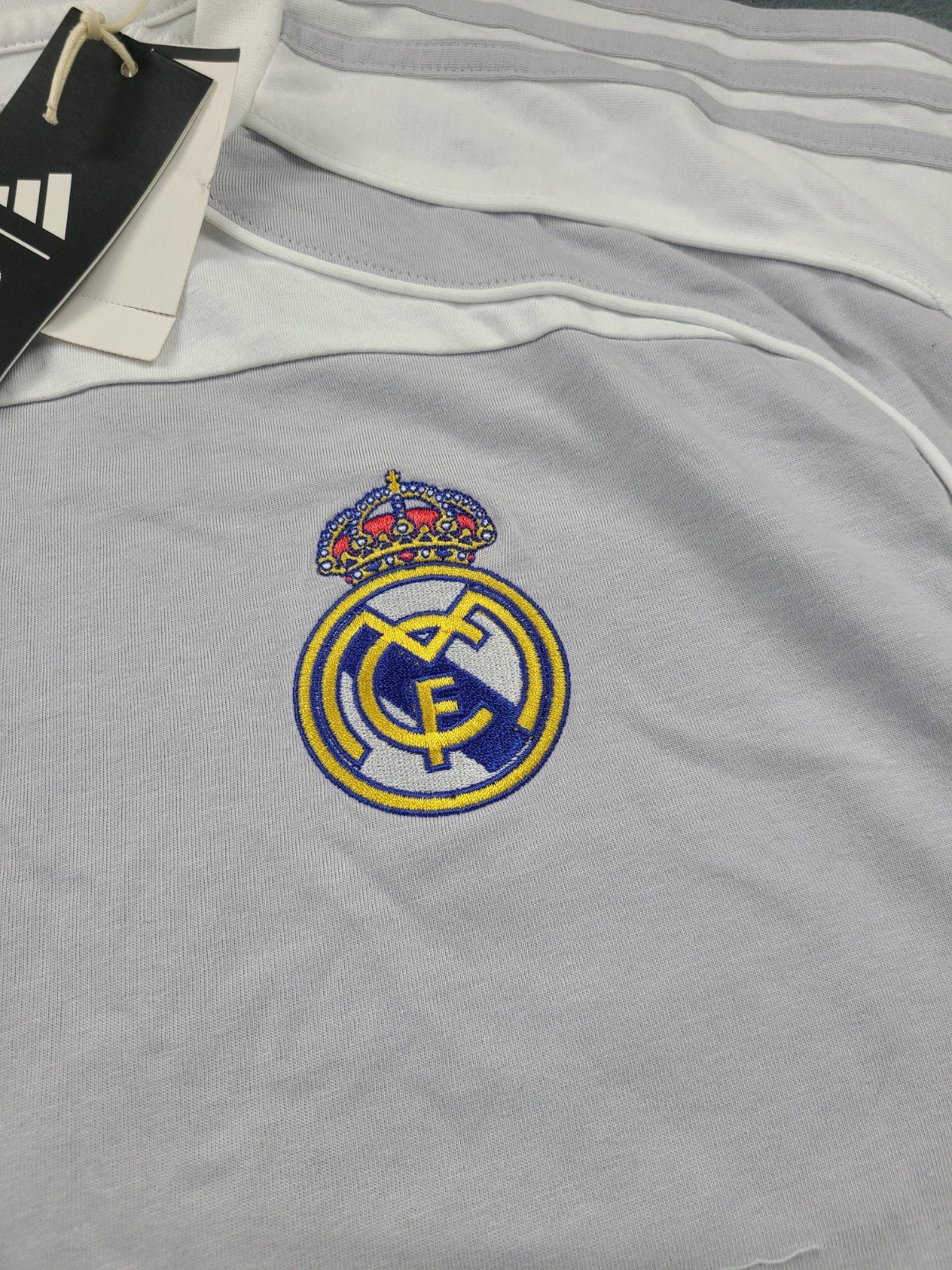 adidas Real Madrid UBP (Urban Purist) T-shirt in grey/white #JN3062 Men's Large  thumbnail 3