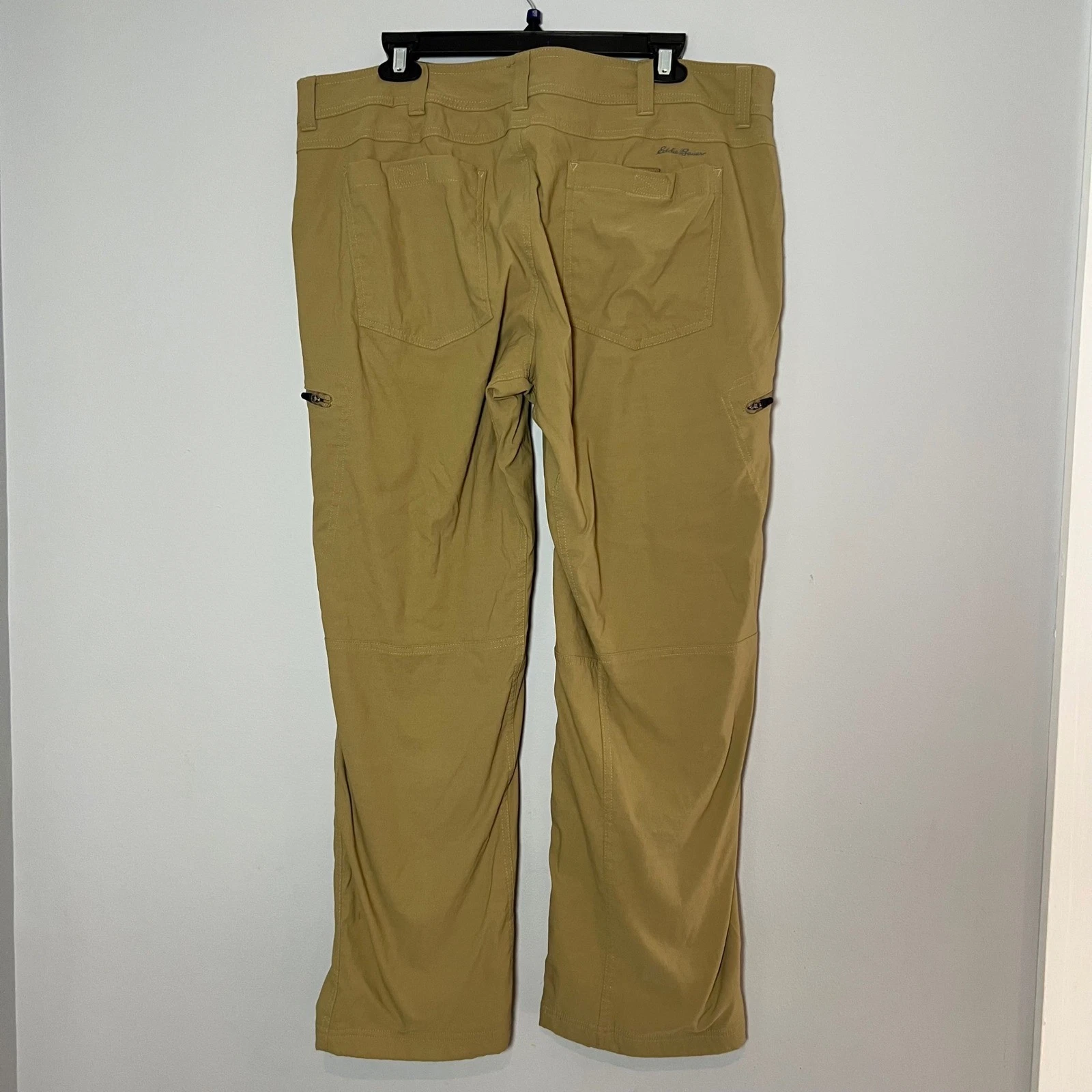 Eddie Bauer First Ascent Mens 38x30 Fleece Lined Guide Pants Tan Hiking Gorp