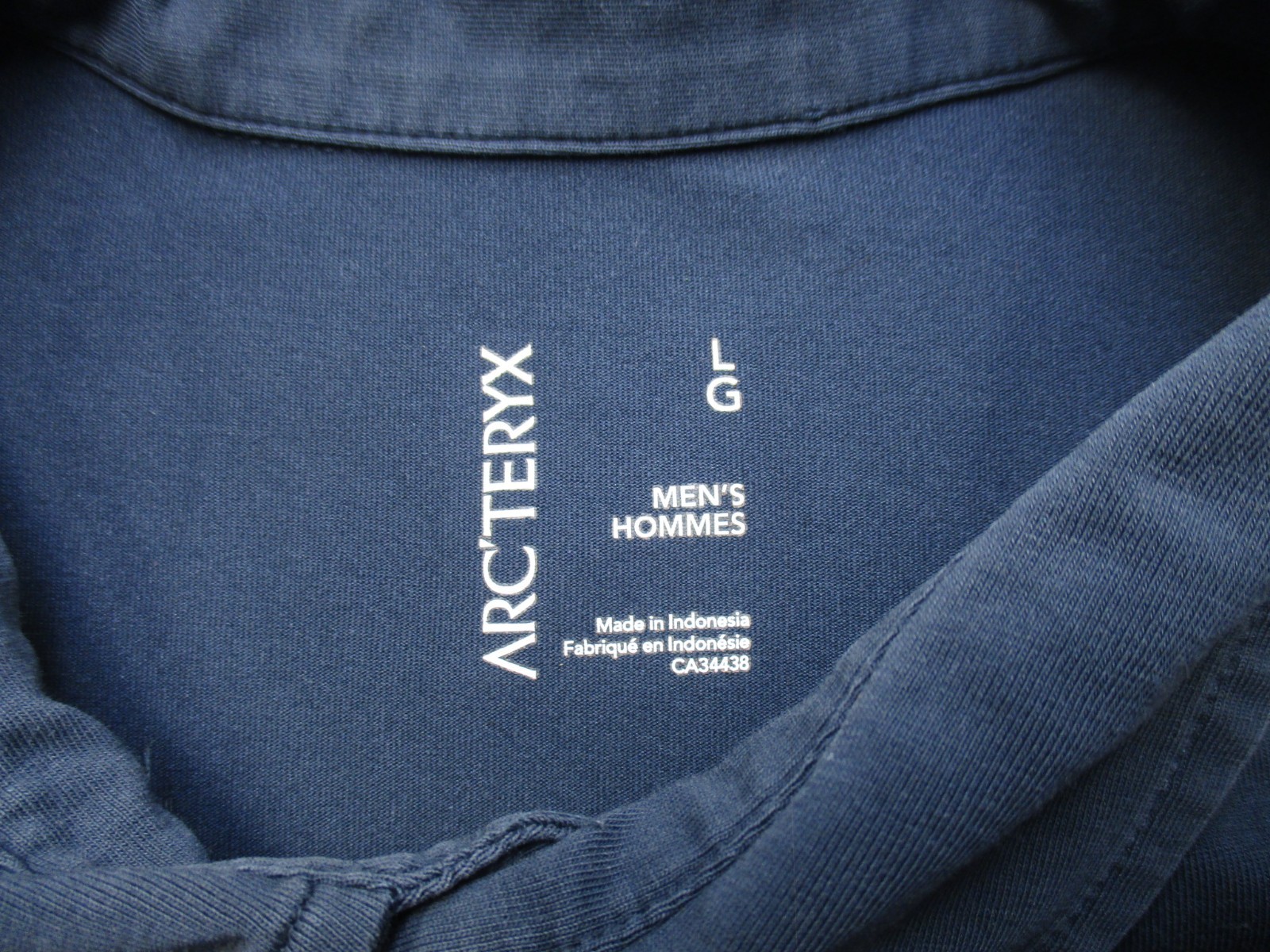 Arc'teryx Polo Shirt Mens L Blue Captive SS Performance Stretch Hiking thumbnail 3