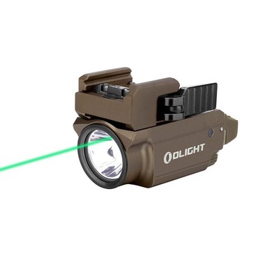 OLIGHT Baldr Mini 600 Lumens with Green Beam and White Compact, Desert Tan 