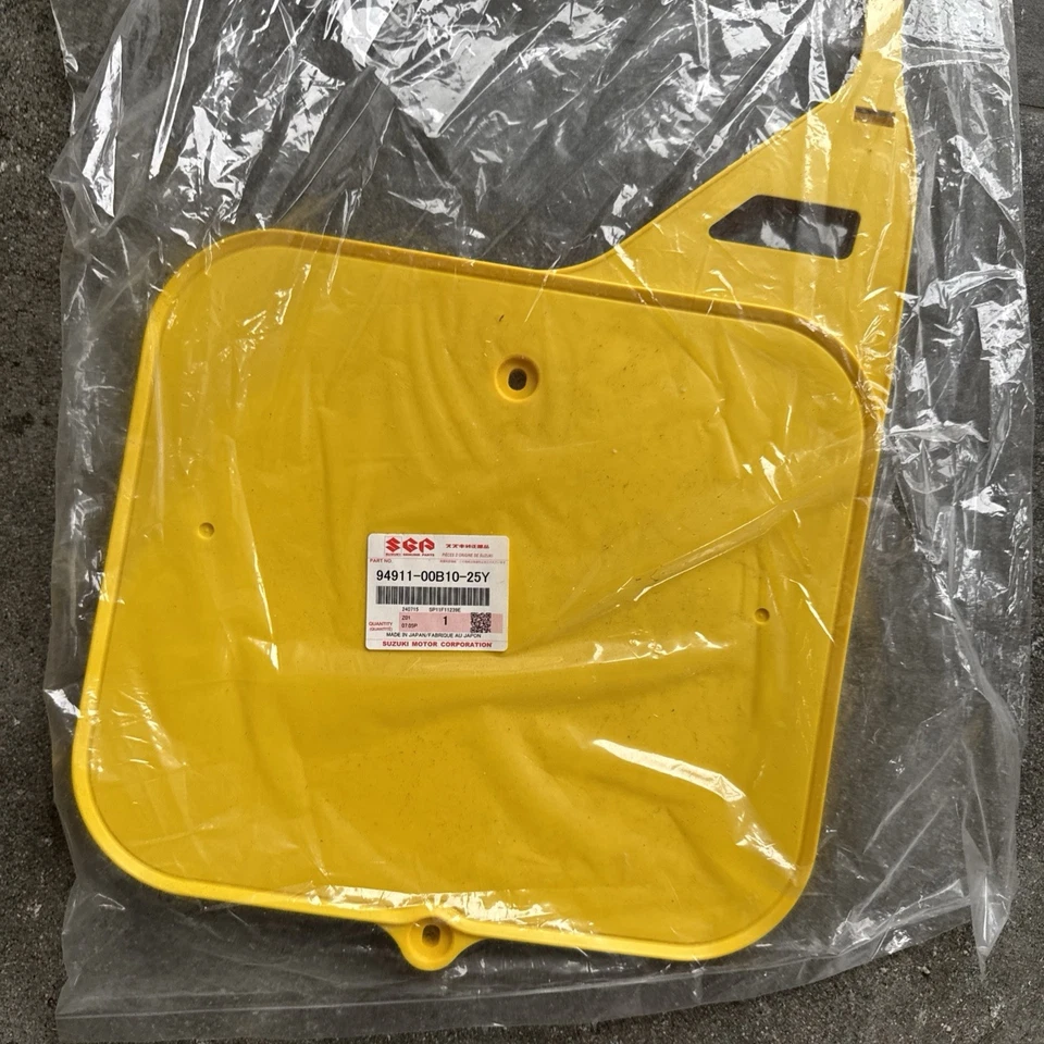 Placa de número delantera Suzuki RM125 RM250 RM465 RM500 NOS OEM #94911-00B10-25Y Foto 2 de 4