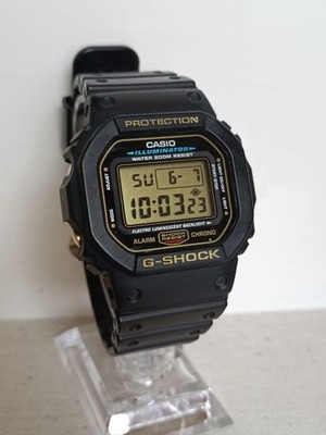 Casio G-Shock DW-5600E Gold LCD Module 1545 Used Working Genuine Band