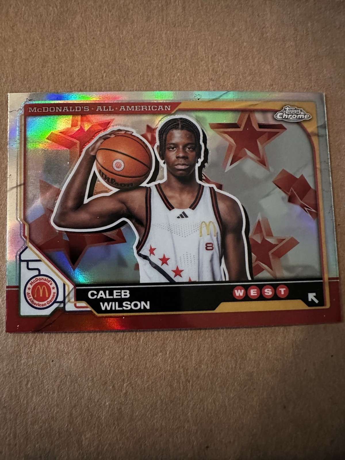 2025 Topps Chrome McDonald's All-American Caleb Wilson Refractor Rookie RC #48