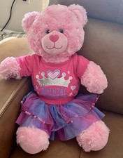 Build-A-Bear Pink Plush Teddy Bear Birthday Princess Outfit Tutu  Shirt Bundle
