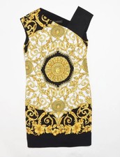 Gianni Versace Medusa Icon Barocco Dress Size IT 42 /US Medium 6 in Black/Gold
