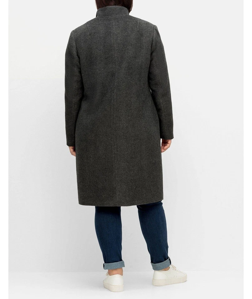 Sheego Mantel 52 Damen Langjacke Kurtzmantel Übergang Herbst Gehrock #653 - Bild 4 von 4