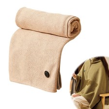 Portable Heated Shawl Power bank Operated, Soft Zipper Heated Fast Wraps S8J2