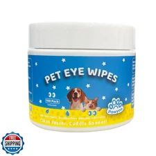 Cats Dogs Eye Cleaning Finger Wipes - 100 PCS Pet Eye Care Wipes 