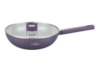 Wok-Pfanne Mit Glasdeckel Ø30 Antihaft Induktion Swiss Haus SH-SCW30T