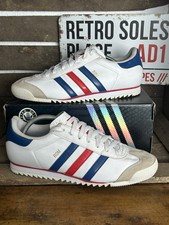 Adidas Originals ® Rom bianco blu rosso pelle taglia UK 10 2011