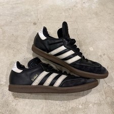 Adidas Samba Classic Black/White Indoor Soccer Shoes 034563 Mens 8 DISTRESSED 