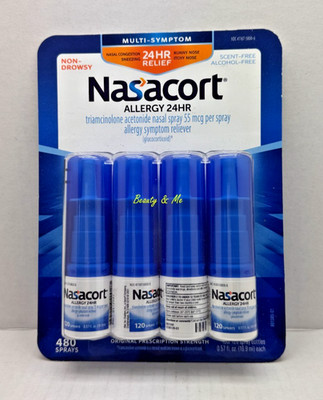 Nasacort Allergy 24HR Multi-Symptom Nasal Allergy Spray 4 x 120 sprays