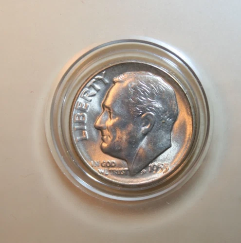 1955 S Roosevelt Dime Uncirculated 90% Silver 10c US Coin