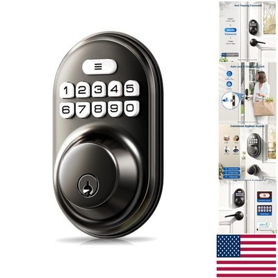 Weather-Resistant Keyless Entry Lock with Backlit Keypad & Auto Lock Function