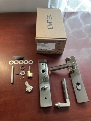 Emtek 14B1US14 Modern Door Configuration Entry Multi Point Trim Lever Set *READ*
