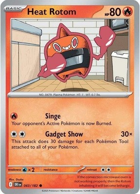 Heat Rotom - 043/182 - Common - Near Mint