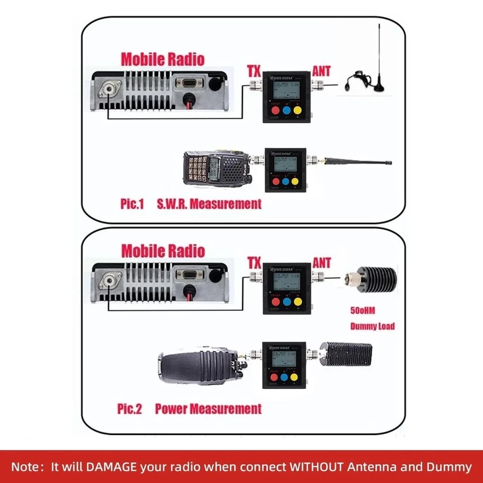 Gam3Gear SW-102S SO239 Connector Digital VHF UHF 125-525Mhz Power & SWR Meter - Image 4 of 4