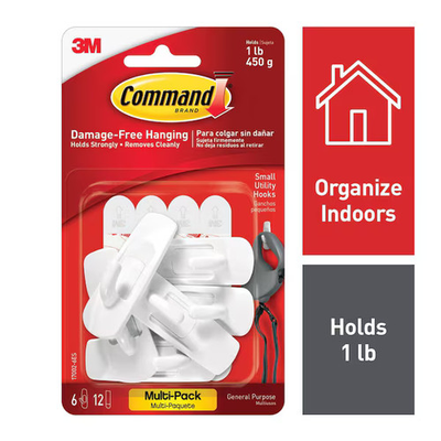 #ad Command HookMolded Plastic5 8 InPK6 17002 Command 17002 0051131949430 Plastic $17.66