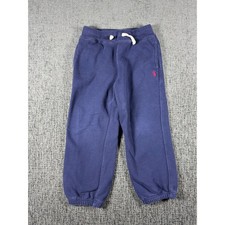 Polo Ralph Lauren Kids Navy Blue Fleece Sweatpants Joggers Size 6 Red Pony Logo