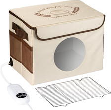 Foldable Bread Proofing Box with Temperature Control and Metal Rack